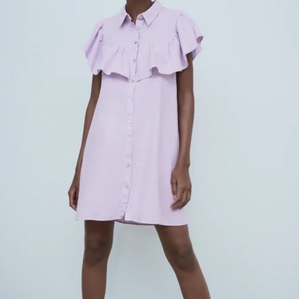 Zara NWOT ruffle lilac dress 💜✨